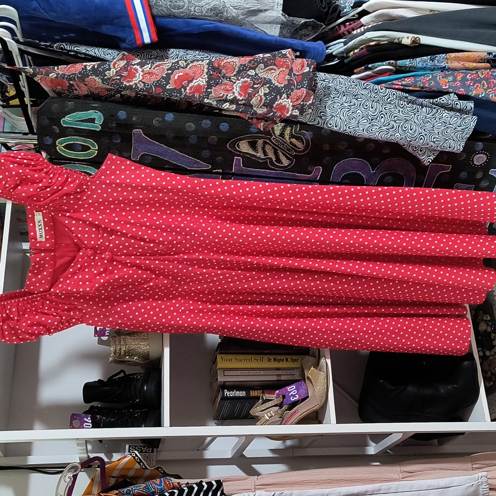 MUXXN 50's style Red polkadot dress